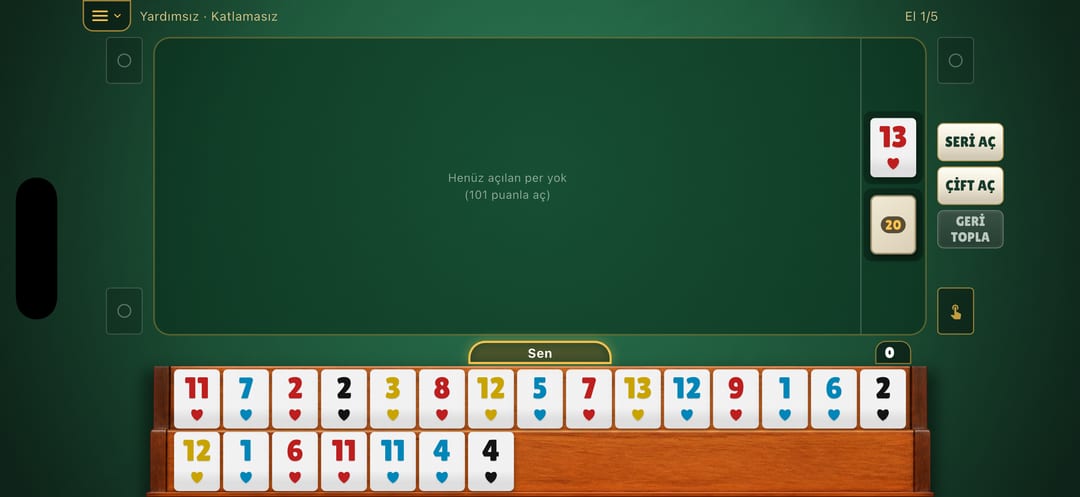 101 Okey Masası — 7